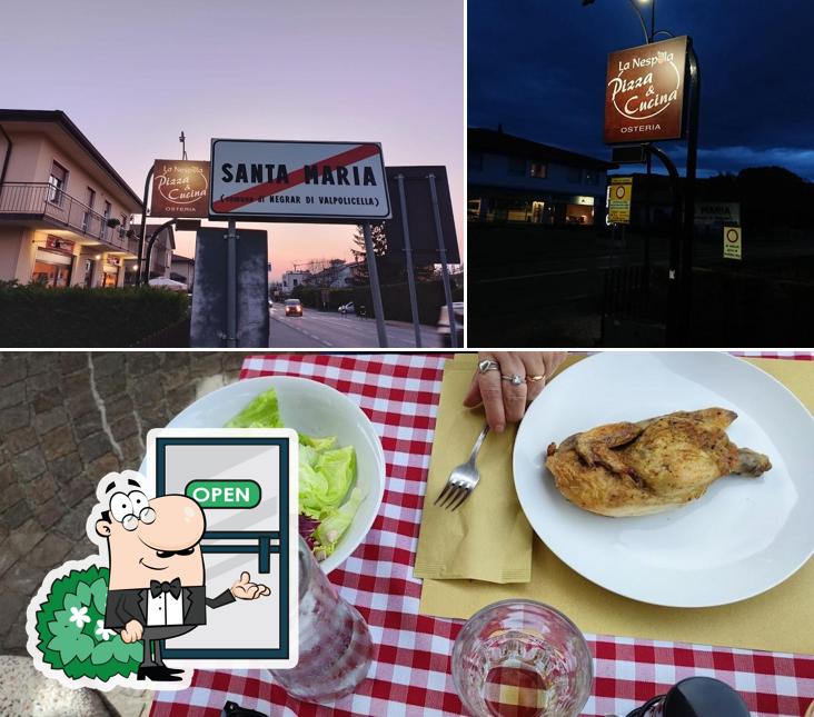 Questa è la immagine che presenta la esterno e cibo di La Nespola Pizza & Cucina