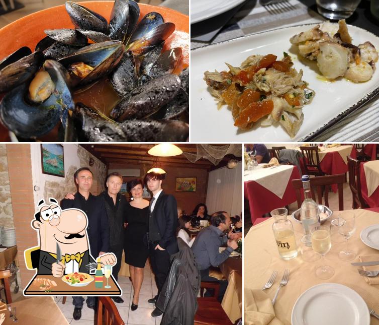 Questa è la immagine che presenta la cibo e tavolo da pranzo di Ristorante Bellevue