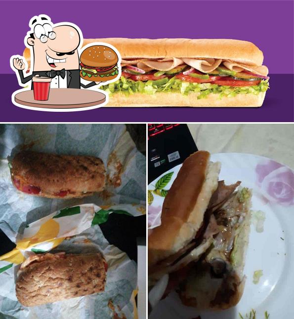 Order a burger at Subway