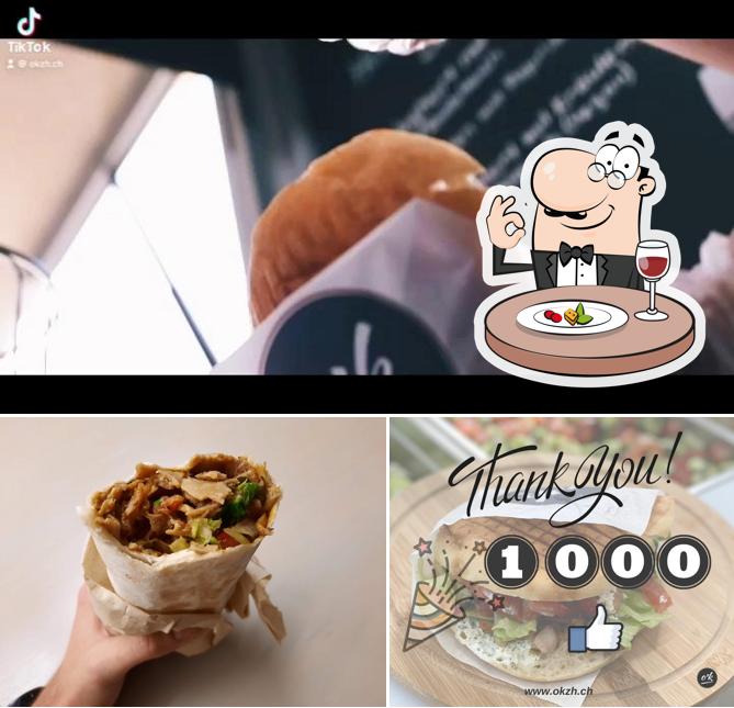 Platti al o'k Poulet Gemüsedöner