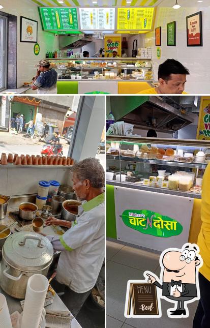 See this picture of Mohan’s Chat n Dosa