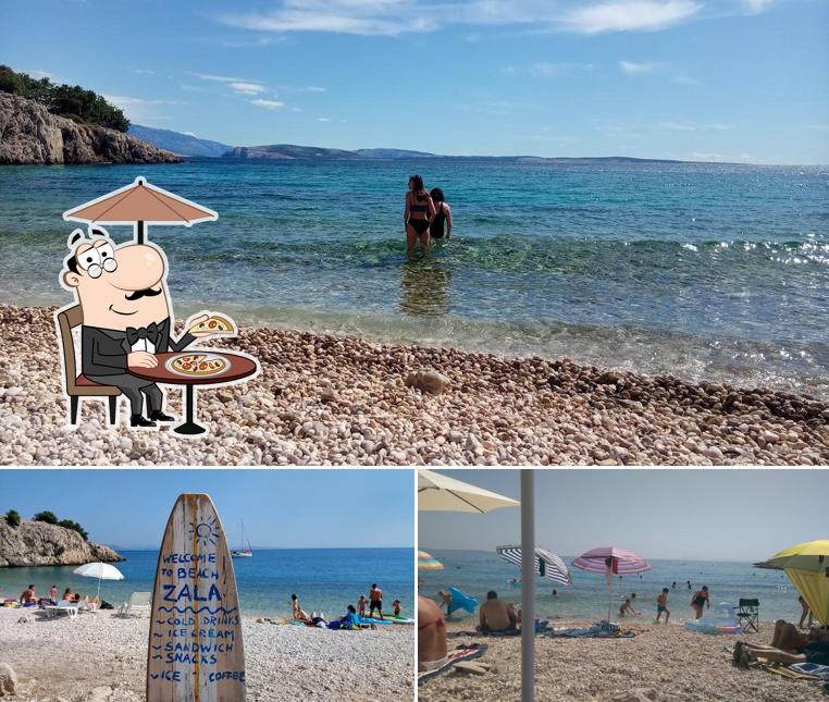 Puoi goderti l'aria fresca da seduto all'esterno di Beach Zala Stara Baška