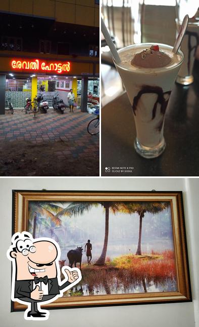 See this picture of Revathy Hotel