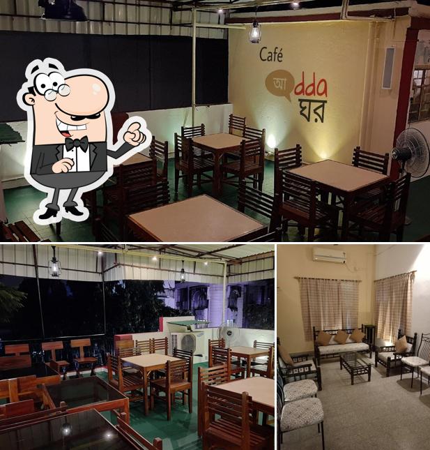 The interior of Café Adda Ghor