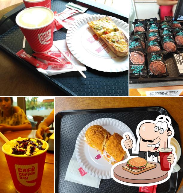 Try out a burger at Café Coffee Day