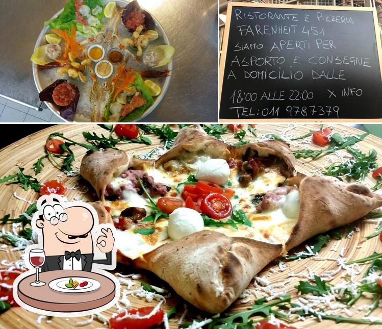 La immagine della cibo e lavagna di Farenheit 451 Ristorante Pizzeria