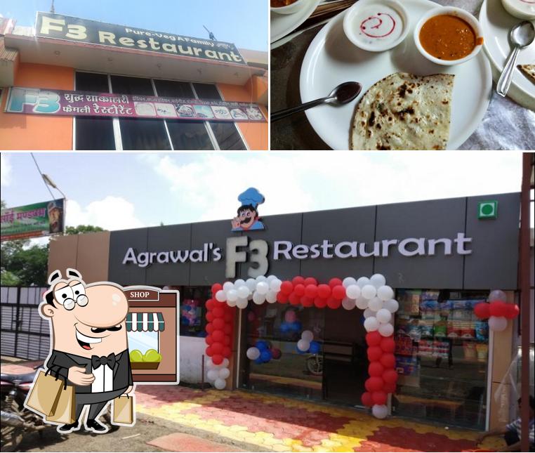 Agrawal's F3 Restaurant Best Fast Food Restaurant, Veg Thali Restaurant, North Indian Food Restaurant is distinguished by exterior and food