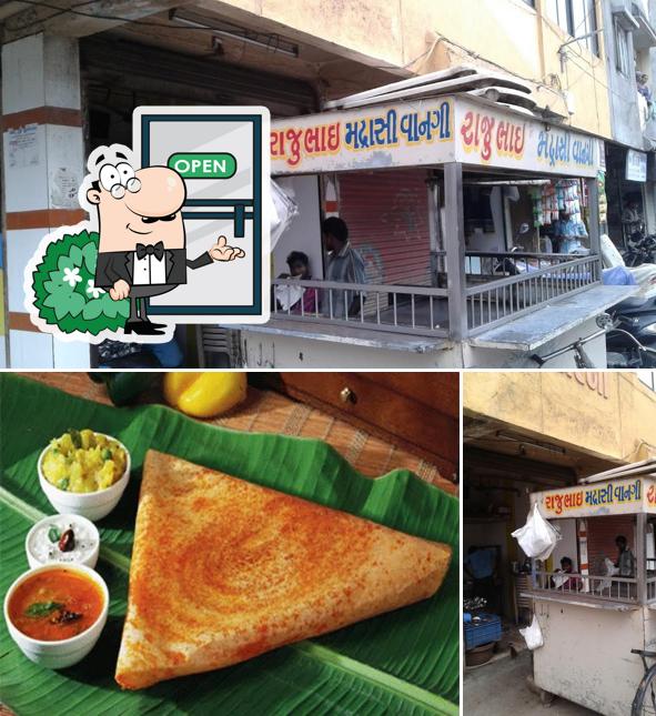 The restaurant's exterior and food