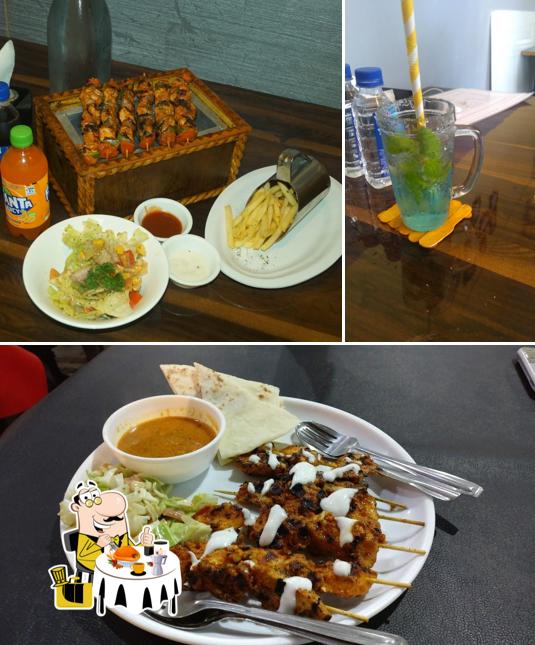 Check out the photo showing food and beverage at Little Barbeque