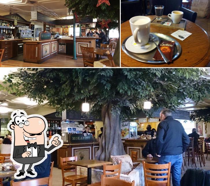 Brasserie de la Fontaine si caratterizza per la interni e tavolo da pranzo