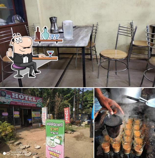 The interior of Karthyayani Hotel