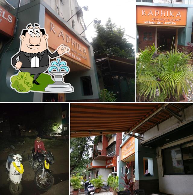 The exterior of Radhika Pure Veg Restaurant