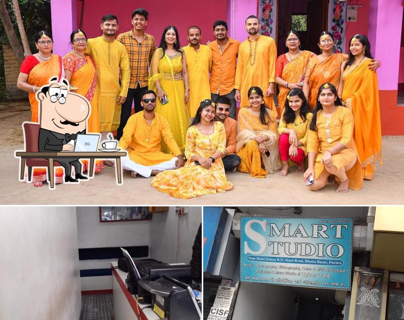 Among different things one can find interior and food at Smart Studio Purnea