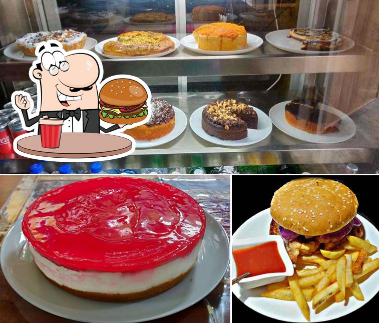 Get a burger at The Aa Ka Ma Cafe