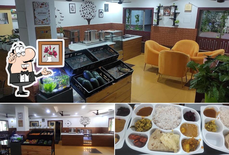 Among various things one can find interior and dessert at Toasted Vazhayila