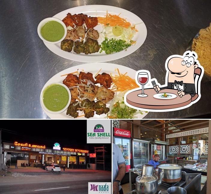 Meals at Savoury Sea Shell Restaurant