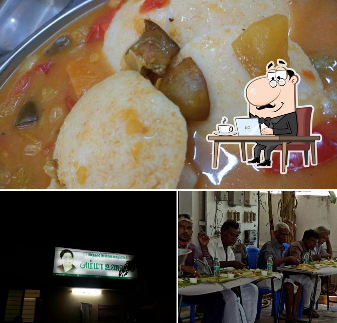 The image of interior and food at Amma Unavagam