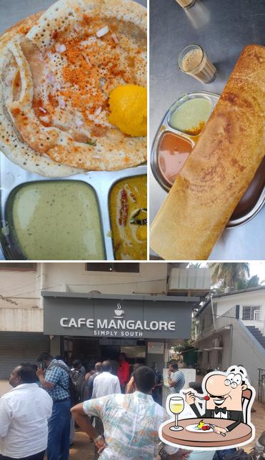 Take a look at the picture depicting food and exterior at Cafe Mangalore
