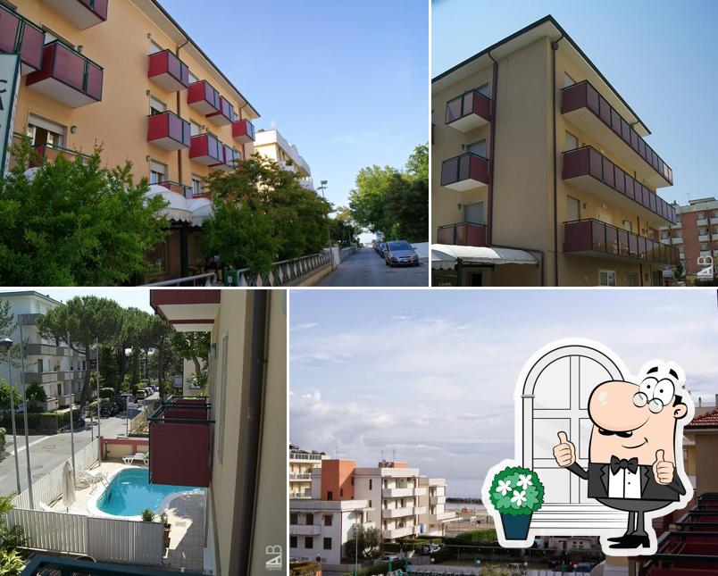 Gli esterni costituiscono una caratteristica importante di Hotel Aron