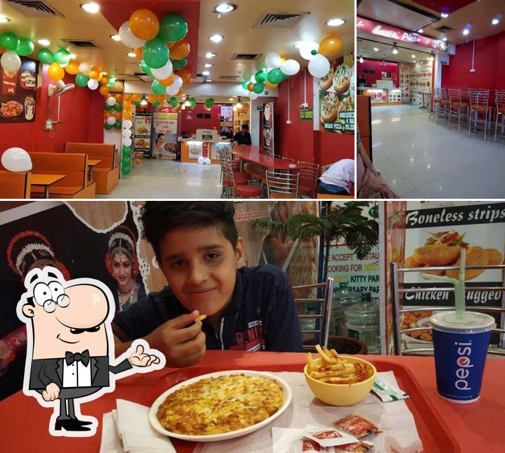 The interior of Laziz pizza
