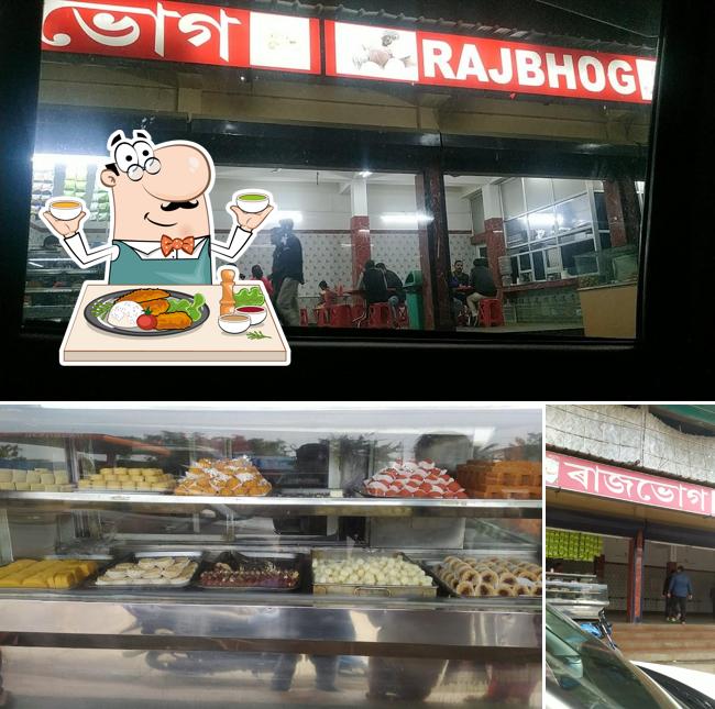 Food at Rajbhog sweet