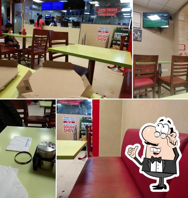 The interior of Domino's Pizza