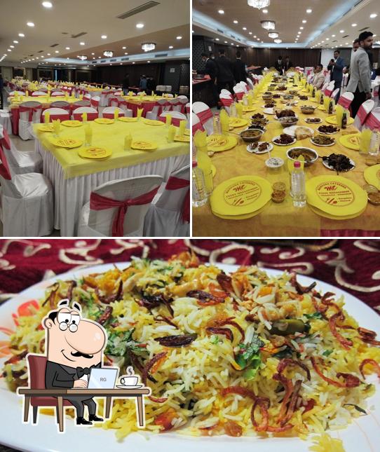 This is the picture displaying interior and food at Marhaba Food Court And Caterers