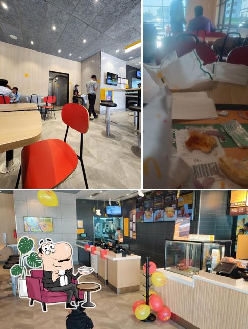 Take a seat at one of the tables at McDonald's