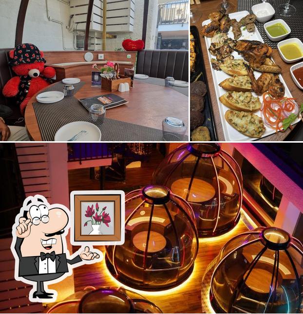 This is the photo displaying interior and meat at Igloos rooftop restaurant