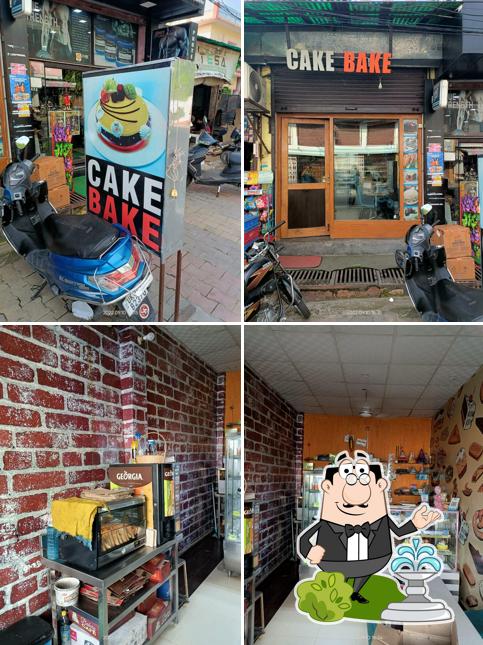 Among various things one can find exterior and interior at केक bake