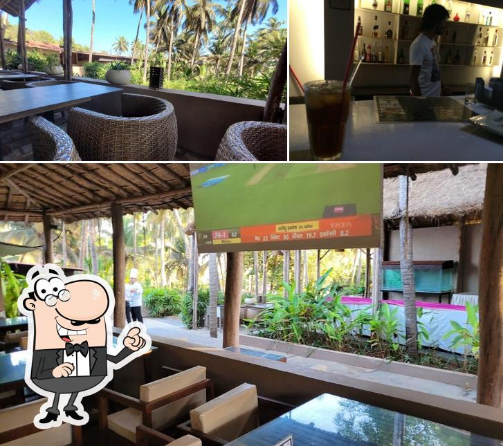 Take a seat at one of the tables at Wisteria Cafe