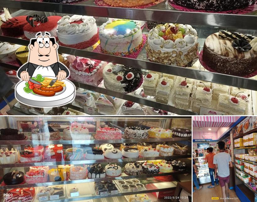 The image of food and interior at Monginis Cake Shop