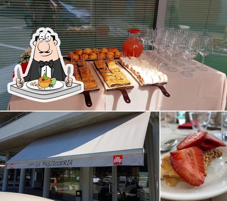 La cibo e esterno del ristorante