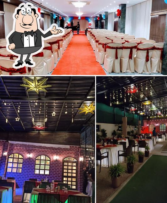 The interior of Raai Jeera Pure Veg Restaurant