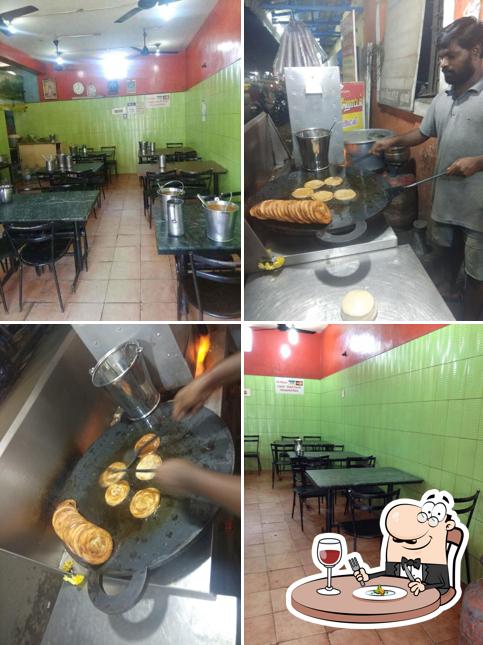 This is the image displaying food and interior at Madurai Sri Pandiyan