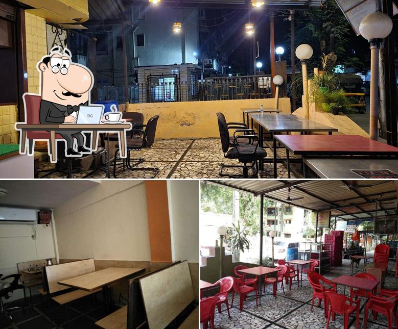 Take a seat at one of the tables at Hot Plate