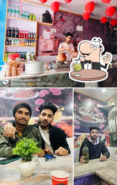 This is the picture showing drink and interior at Pappya café