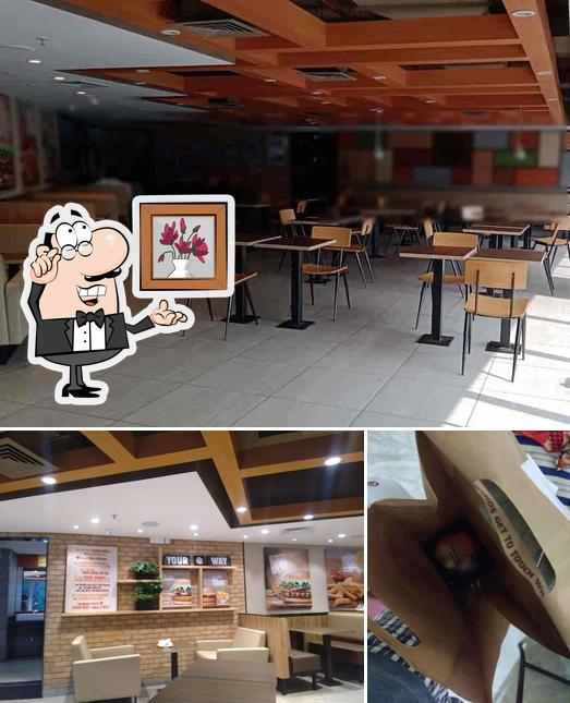 The interior of Burger King