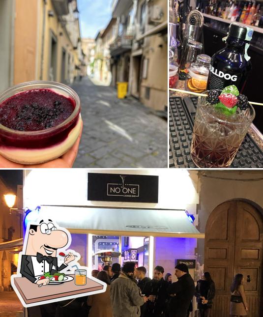 Questa è la immagine che raffigura la cibo e esterno di No One