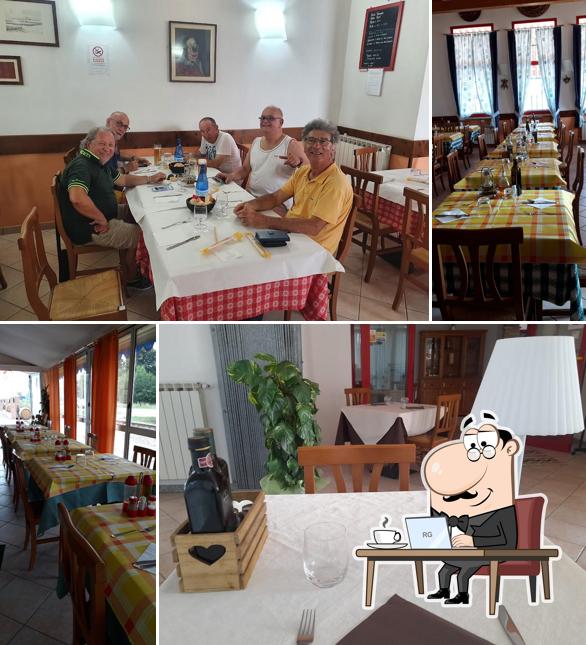 Gli interni di Trattoria Aussa Corno
