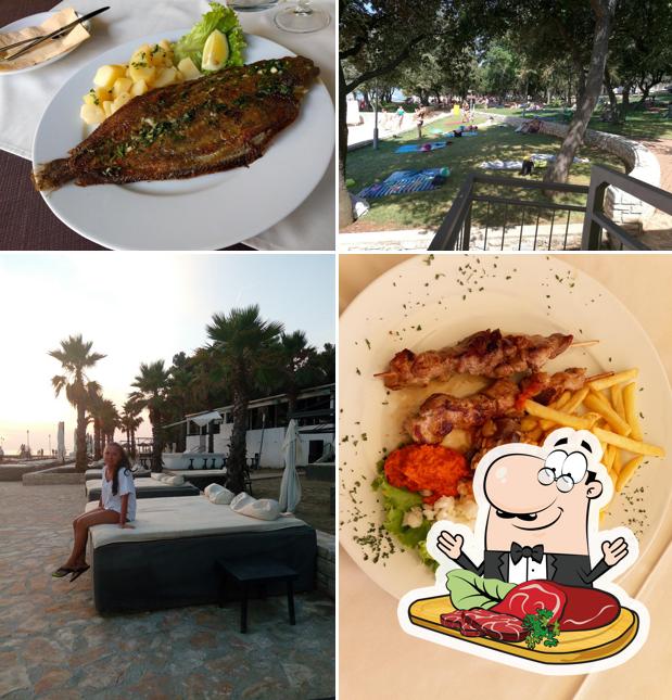 Prova i piatti di carne a Restaurant Delphin