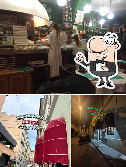 La foto della esterno e bancone da bar di Pizzeria La Napa di Via Caccia
