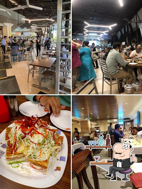 The interior of Vrindavan Veg Restaurant