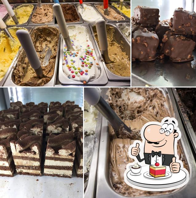 Bar centrale Gelateria di Spina Salvatore S.A.S. serve un'ampia varietà di dessert