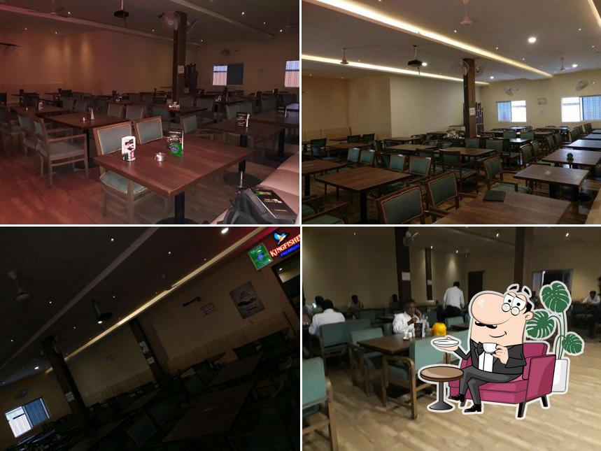 Take a seat at one of the tables at Montys' Bar & Restaurant