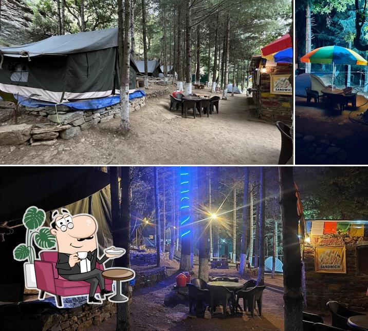This is the image depicting interior and exterior at The Heaven Camp & Cafe