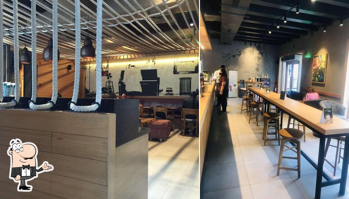 The interior of Starbucks