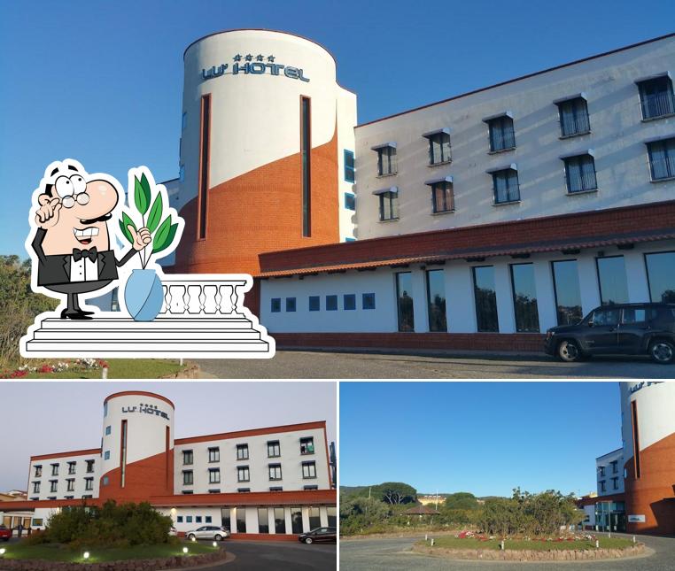 Gli esterni costituiscono una caratteristica importante di Lu' Hotel - Carbonia