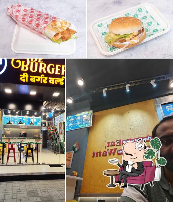 This is the image displaying interior and food at DBW De Burger World