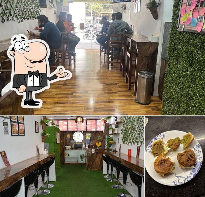 Take a seat at one of the tables at Mumma’s Vadapav